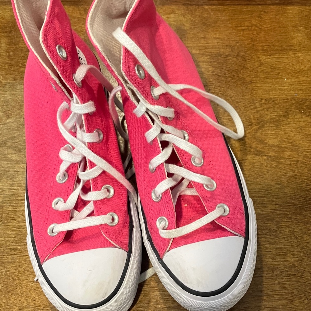 Converse Pink High-Top Platform Sneakers